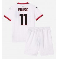 AC Milan Christian Pulisic #11 Bortatröja Barn 2024-25 Kortärmad (+ Korta byxor)